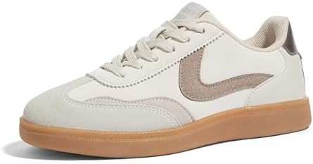 LUCKY STEP Women's Retro Fashion Sneakers Classic Casual Walking Shoes Non Slip Comfort Skate Sho... | Amazon (US)