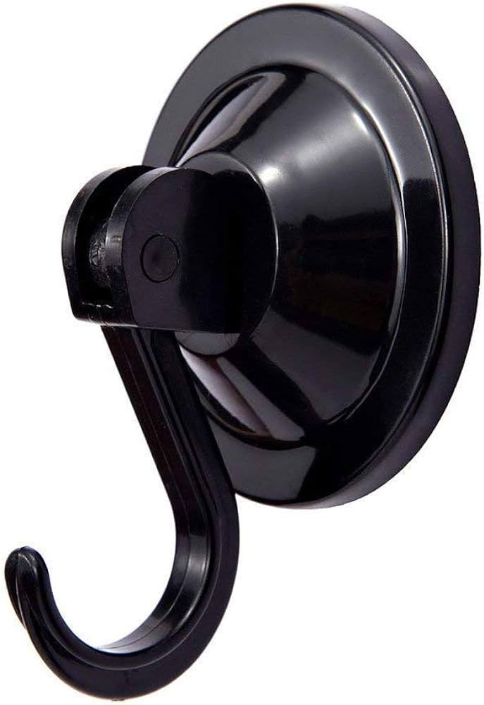 Suction Cup Hooks, Powerful Vacuum Wreath Hangers for Glass Door or Window, Set of 4, Black | Amazon (US)