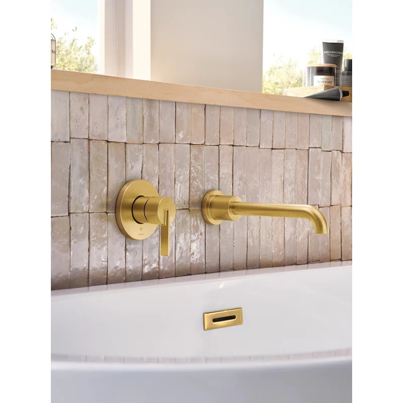 Moen Cia Single Handle Wall Mount Tub Filler High Flow Tub Faucet With 10" Spout Reach | Wayfair North America