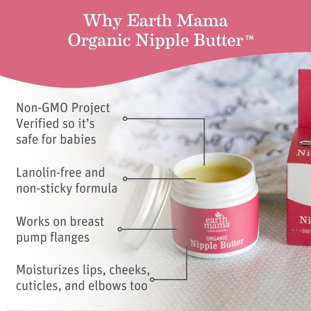 Earth Mama Organic Nipple Butter™ | Nipple Cream Safe for Breastfeeding | Postpartum Essentials... | Amazon (US)