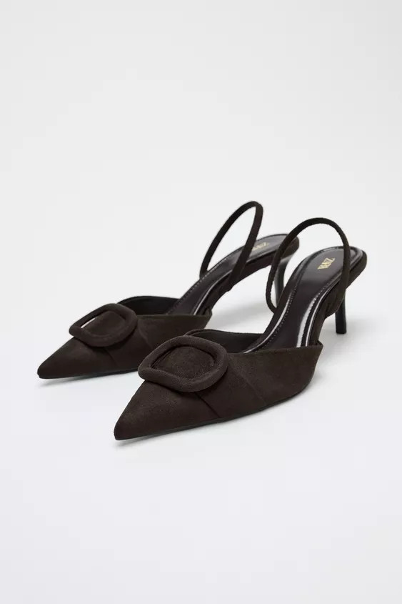 BUCKLE SLINGBACK HEELS | Zara US