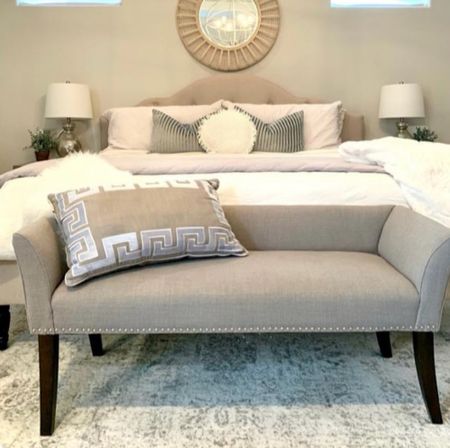 Upholstered bench, bedroom decor, upholstered bed, area rug 

#LTKSeasonal #LTKHome #LTKStyleTip
