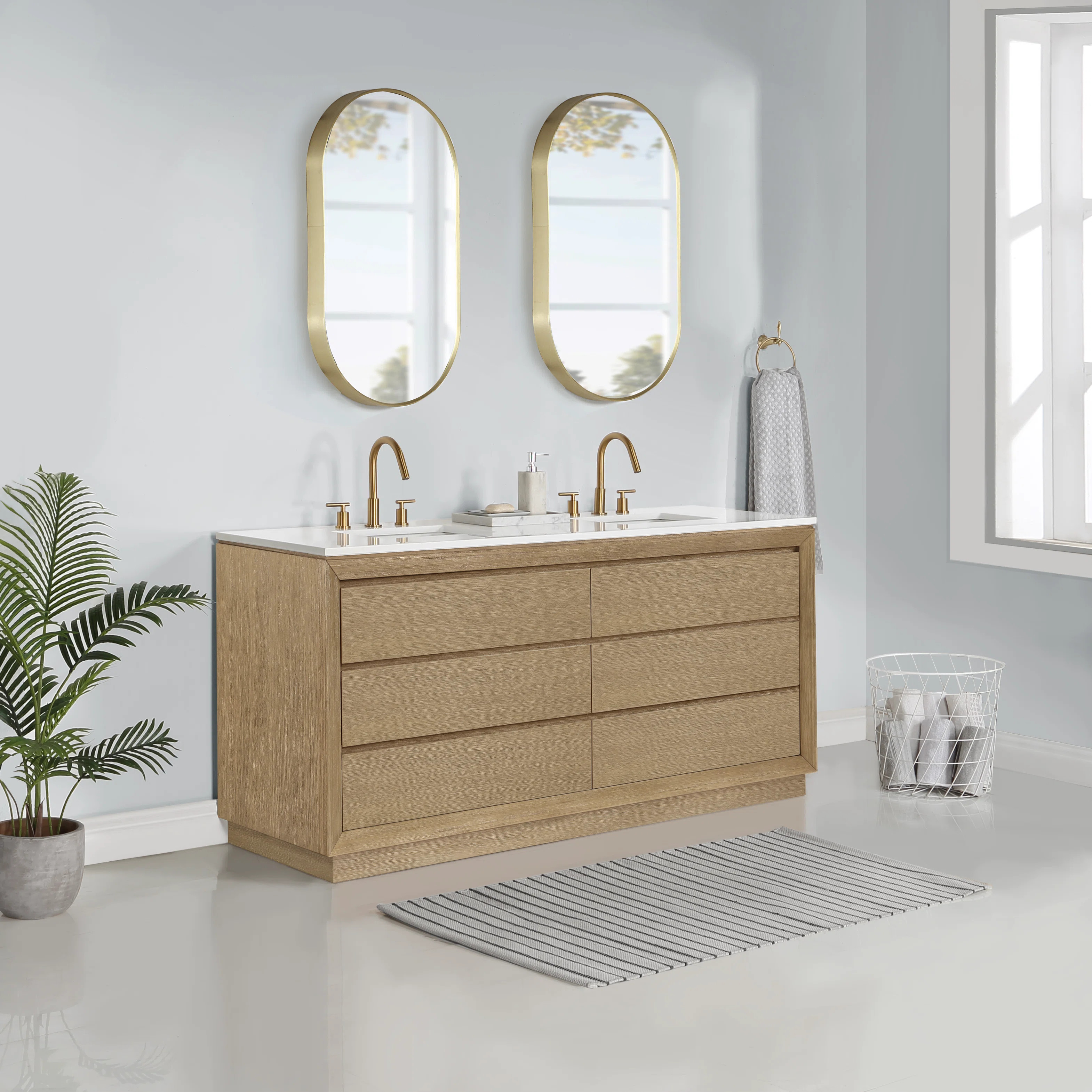 Highbury Furnishings  72" Double Bathroom Vanity with Vanity Top & Reviews | Wayfair | Wayfair North America