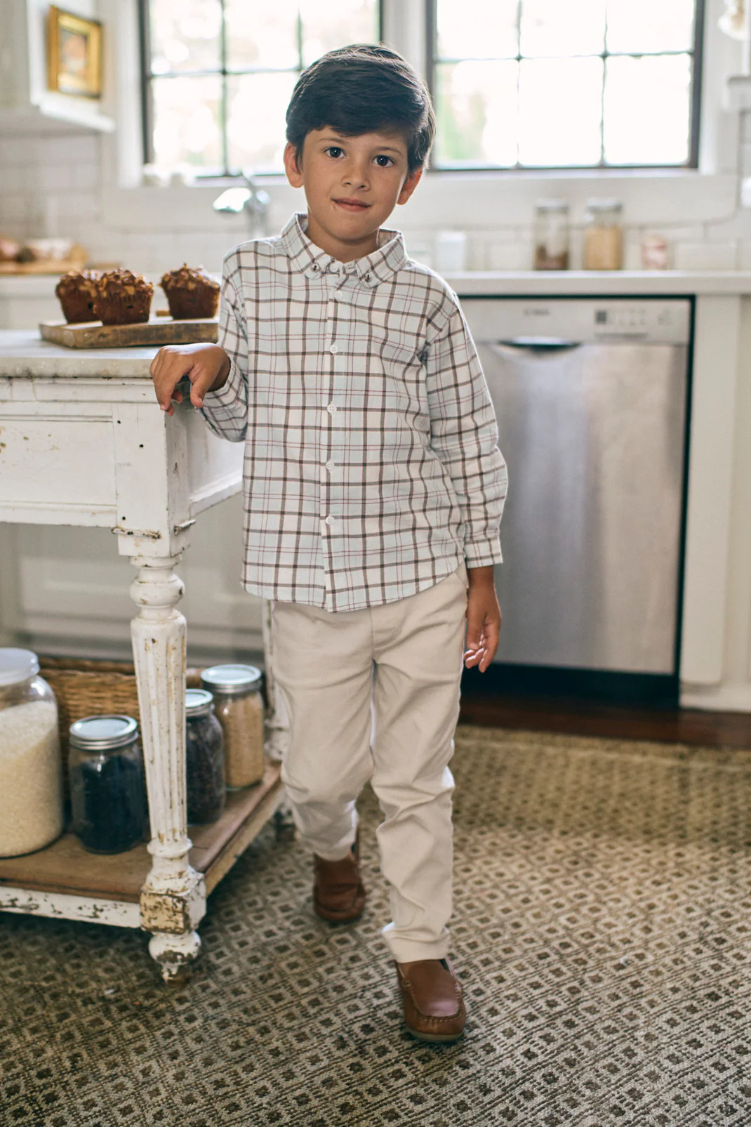 Grayson Shirt in Powder Plaid | Baybala