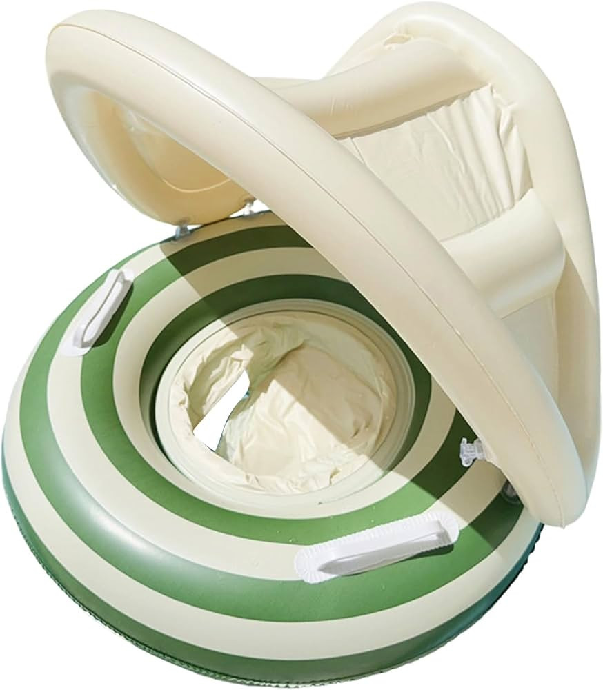 Baby Pool Float With Canopy, Adjustable Kids Floating Rings with UV Sunshade Canopy, PVC Comforta... | Amazon (UK)