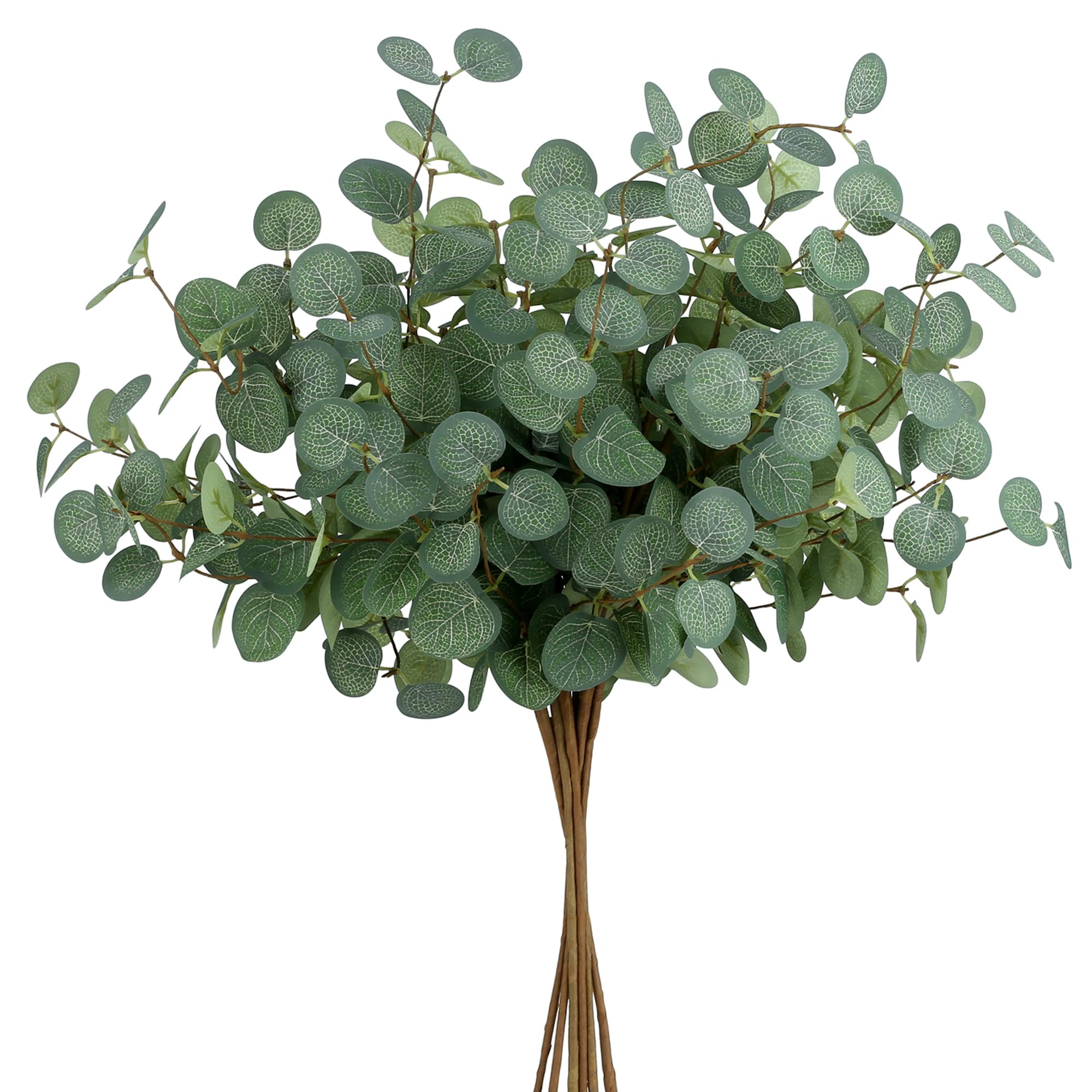SITUMEIZI 6 Pcs Artificial Eucalyptus Stems 24" Tall Faux Ecualyptus Leaves Fake Greenery Stems Plants for Home Wedding Party Farmhouse Decorations(Green) | Amazon (US)