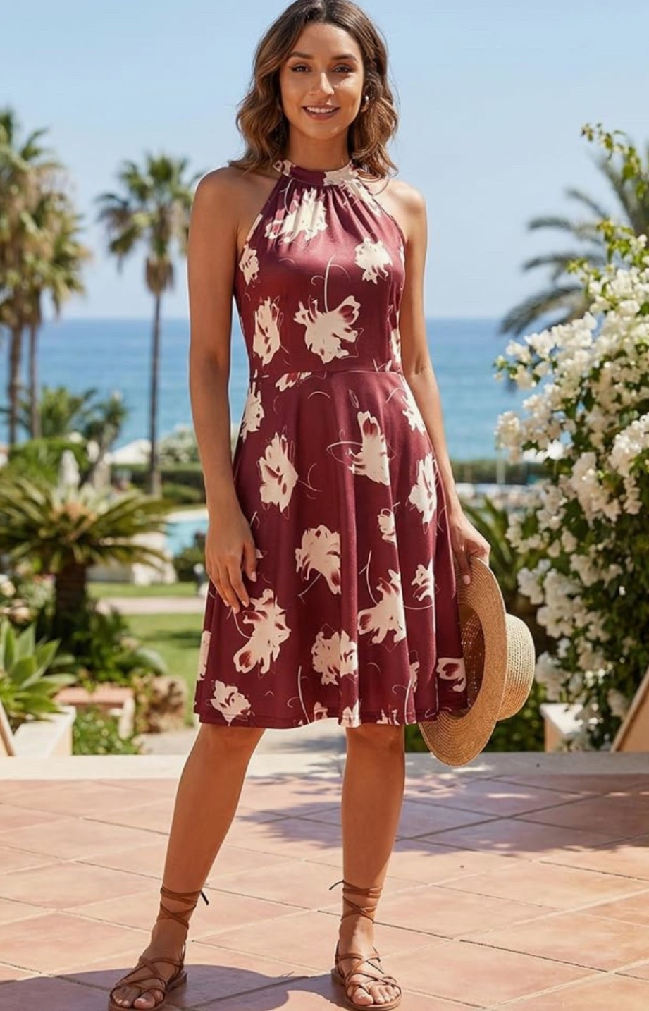 Warm floral spring vibes.☀️ This halter neck sundress in brownish maroon with ivory florals is breezy, flirty, and perfect for spring weddings, garden parties, or vacation getaways. Lightweight and effortlessly chic for all your 2026 sunny day plans.

Grab yours and bloom beautifully this spring! 🌼

#LTKTravel #LTKOver40 #LTKSeasonal