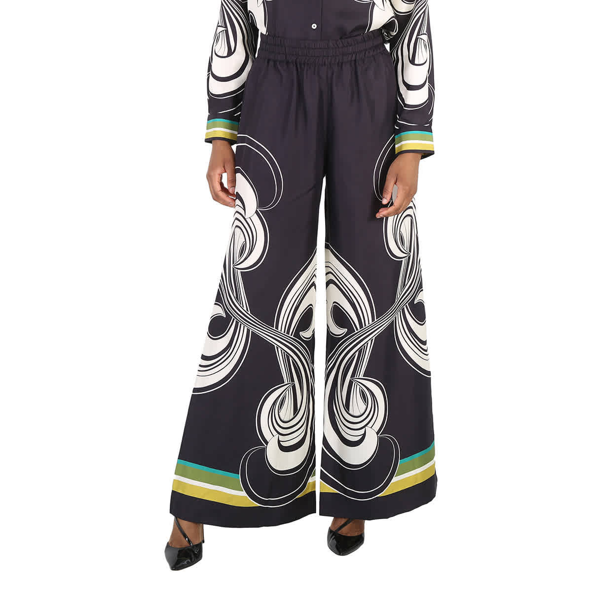 La Double J Ladies Twill Silk Palazzo Pants | Shop Simon