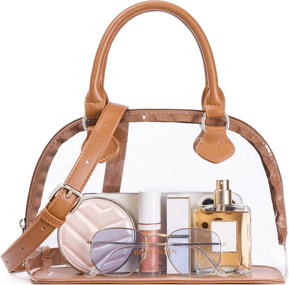 BOSTANTEN Clear Bag for Stadium Approved Crossbody Purse Handbags for Concerts Sports Events | Amazon (US)