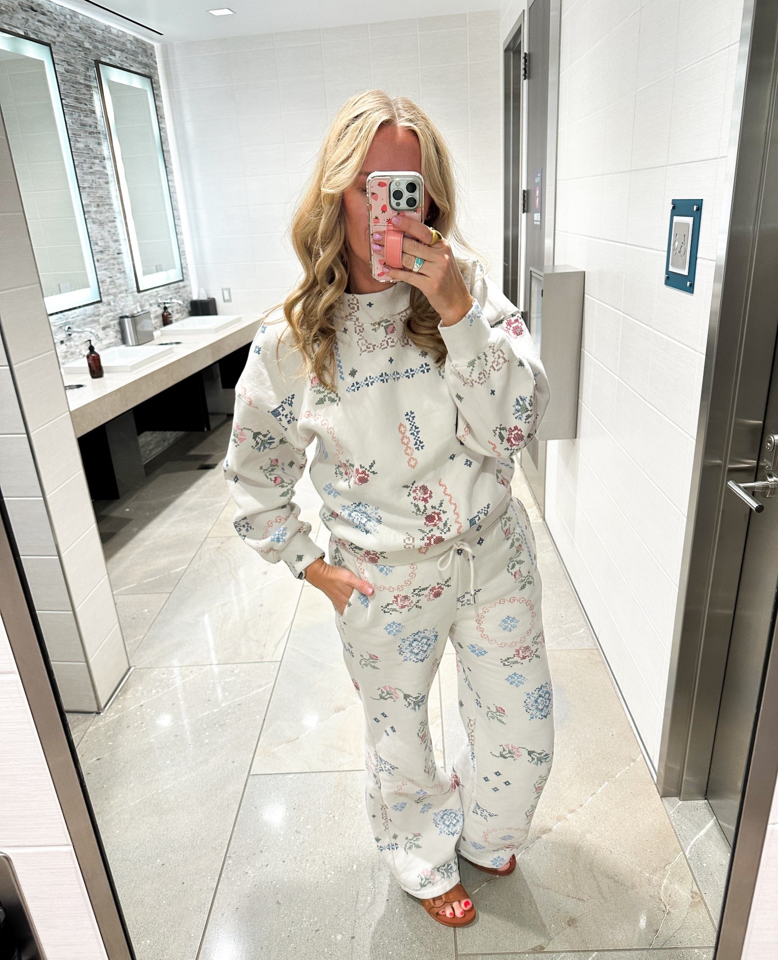 My go-to comfy airport outfit when I’m headed somewhere warm ✈️☀️ This Abercrombie set is one of my absolute favorites — it’s soft, relaxed, and perfect for travel days. The pants come in regular or long length, which is amazing for taller girls.

For reference:• I’m 5’9”• Wearing a size medium sweatshirt• Medium long pants

Perfect for the airport, road trips, or just a comfy day running errands.#LTKTravel #LTKStyleTip #AbercrombieStyle

#LTKSaleAlert #LTKmomlife #LTKgrwm