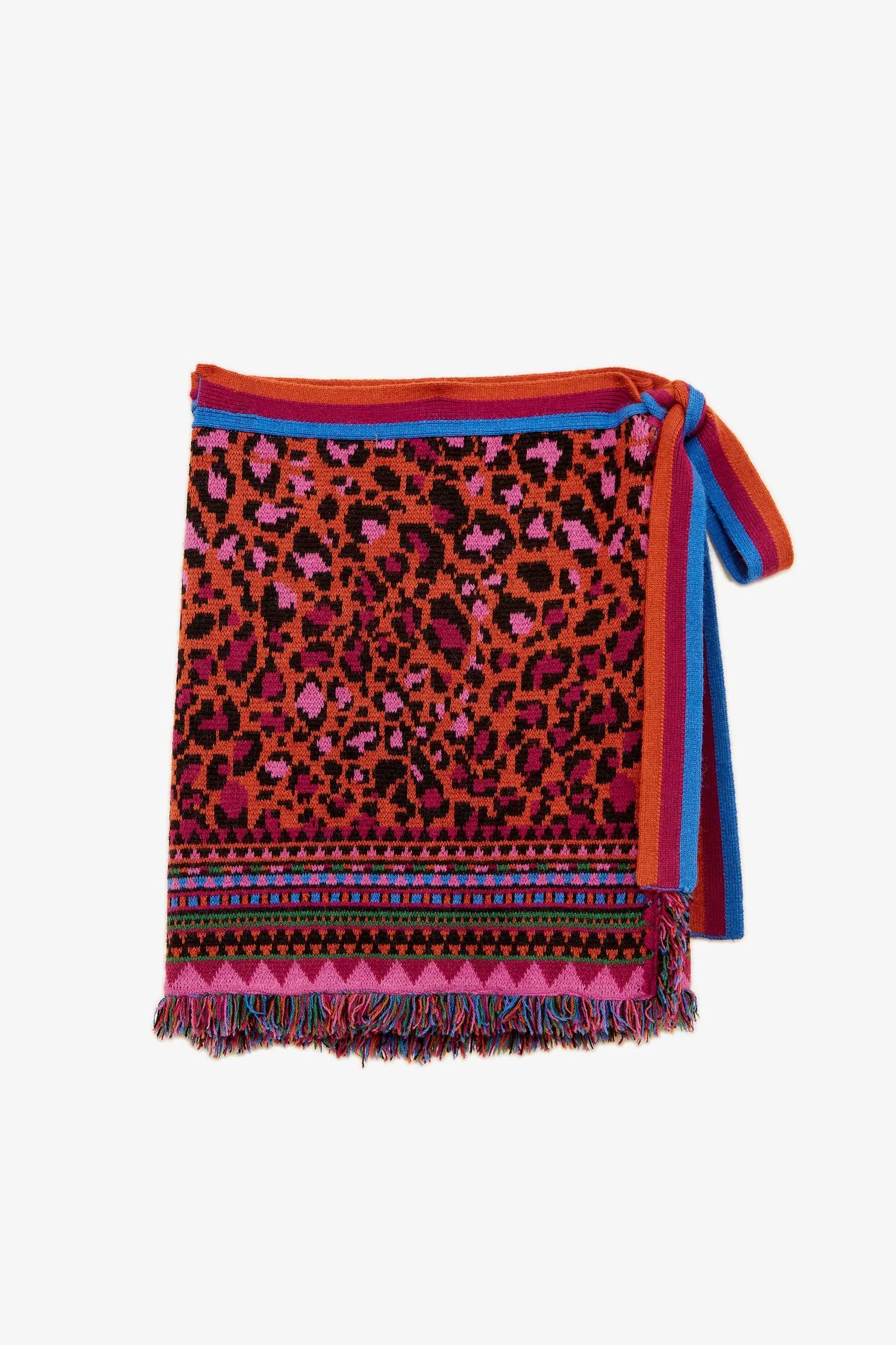 Red Ainika Tapestry Sweater Skirt | FarmRio