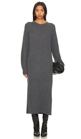 Kaden Sweater Dress in Charcoal | Revolve Clothing (Global)
