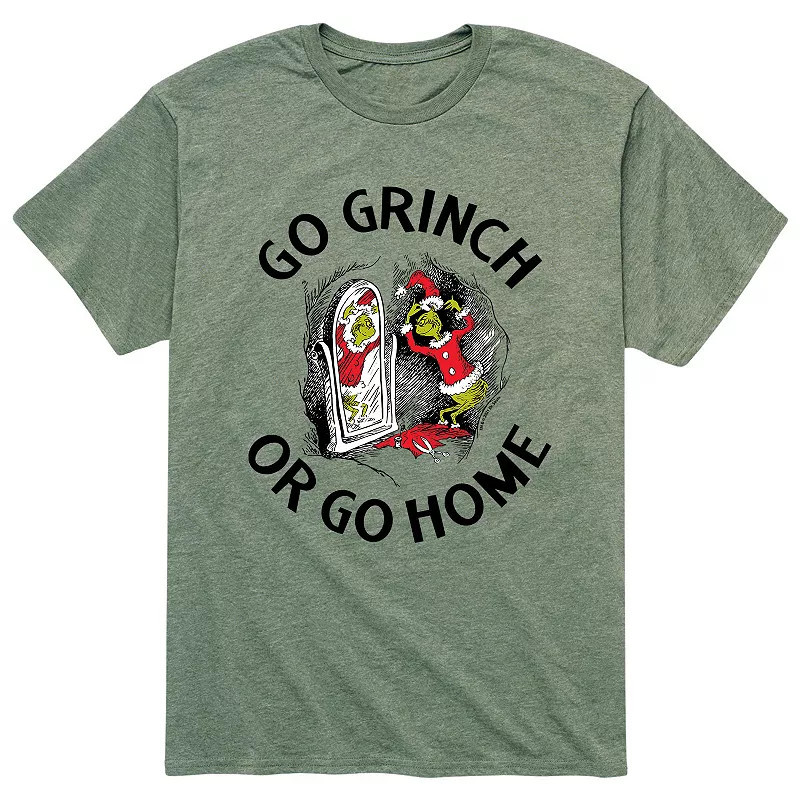 Men's The Grinch Go Grinch Or Go Home Tee, Size: XL, Green | Kohl's