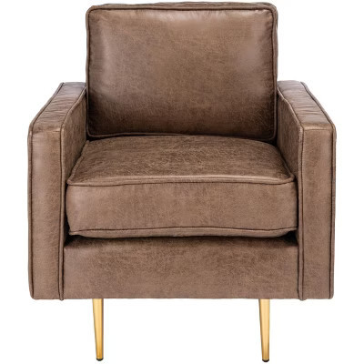 Paityn Accent Chair - ACH2000 - Brown/Gold - Safavieh | Target