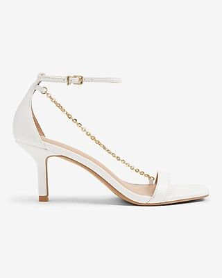 Chain Strap Mid Heeled Sandals | Express