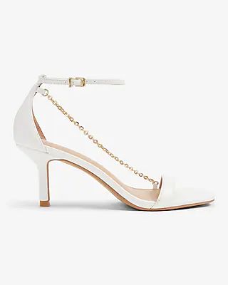 Chain Strap Mid Heeled Sandals | Express