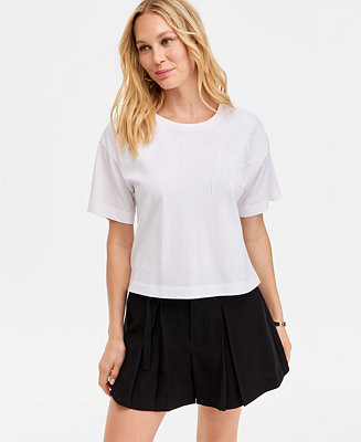 Women's Cotton Embroidered T-Shirt | Macy's