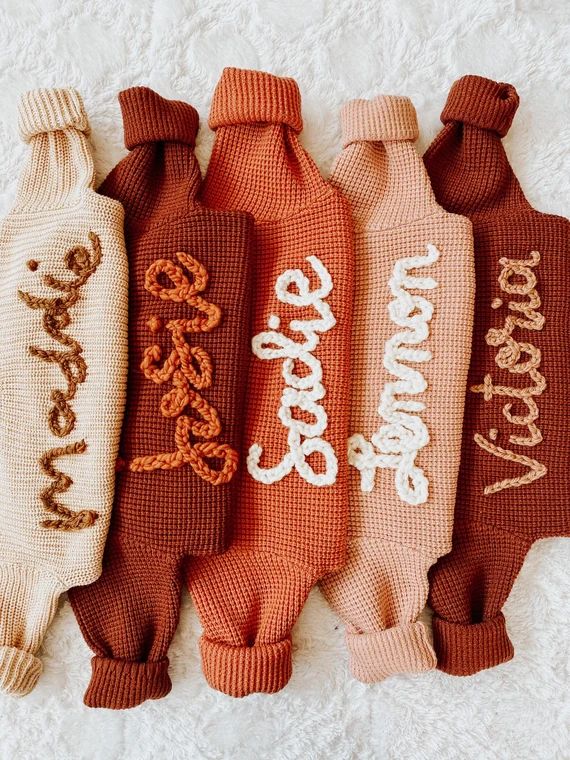 PERSONALIZED BABY  TODDLER Sweater Hand Embroidered Knit | Etsy | Etsy (US)