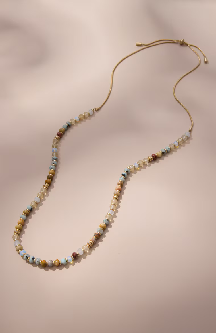 Semiprecious Agate Beaded Necklace | J. Jill