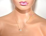 Circular Solitaire Cubic Zirconia Necklace | Circular Necklace | Gold Dipped Necklace | Gold Circula | Amazon (US)