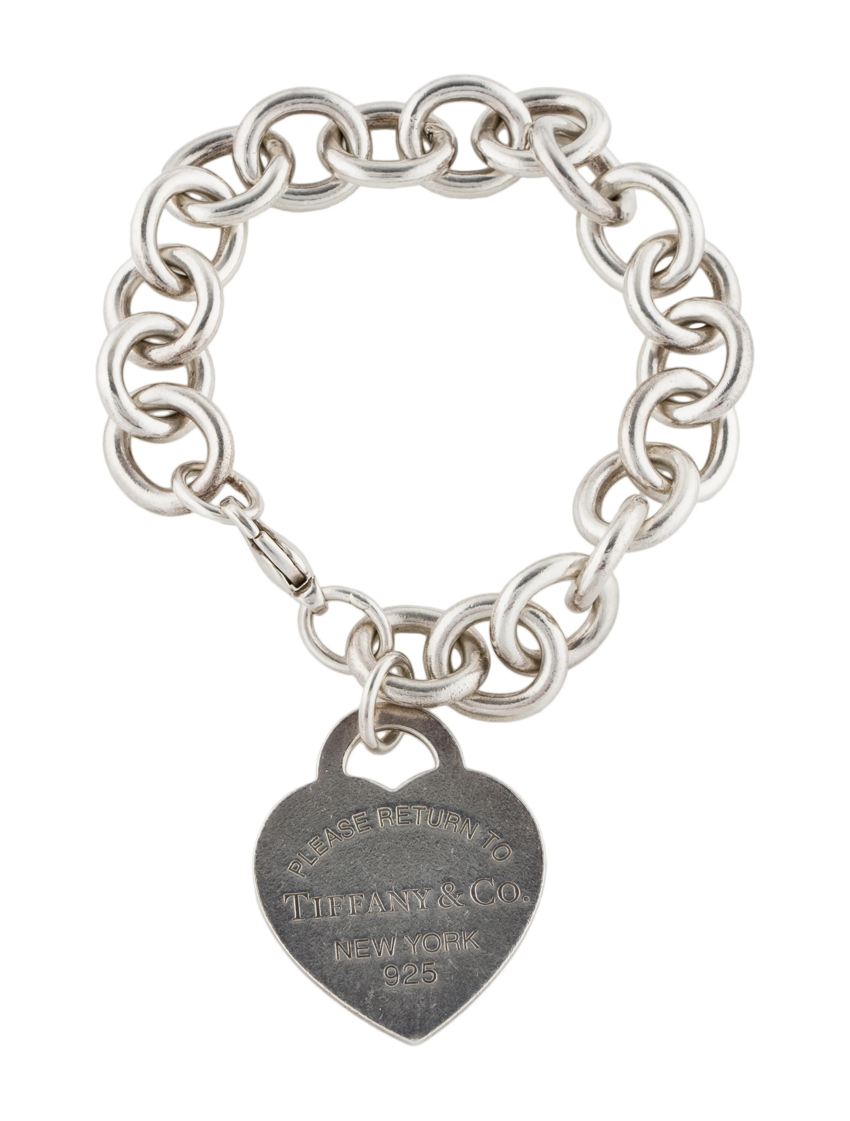 Extra Large Heart Tag Charm Bracelet | The RealReal