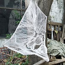 AOSTAR Halloween Stretch Spider Webs Indoor & Outdoor Spooky Spider Webbing with 25 Fake Spiders ... | Amazon (US)