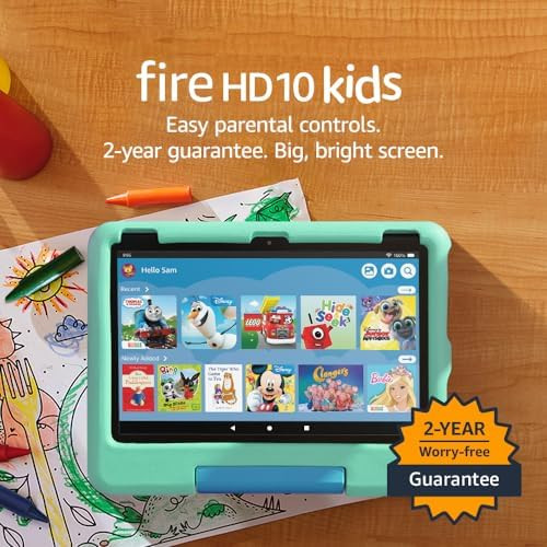 Amazon Fire HD 10 Kids tablet | ages 3–7, 10.1" brilliant screen, parental controls, 2-year wor... | Amazon (UK)