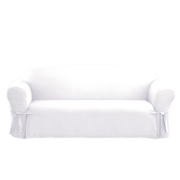 Cotton Sailcloth Duck Sofa Slipcover - Sure Fit | Target