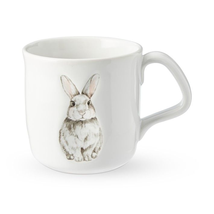 Debossed Bunny Mugs, Set of 4, Bunny | Williams-Sonoma
