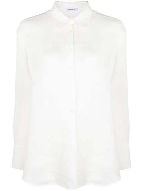 long-sleeve linen shirt | Farfetch Global
