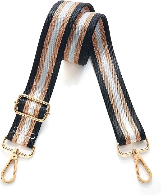 Purse Strap Replacement Crossbody Wide Shoulder Strap Adjustable Canvas Straps Handbag Strap Repl... | Amazon (US)