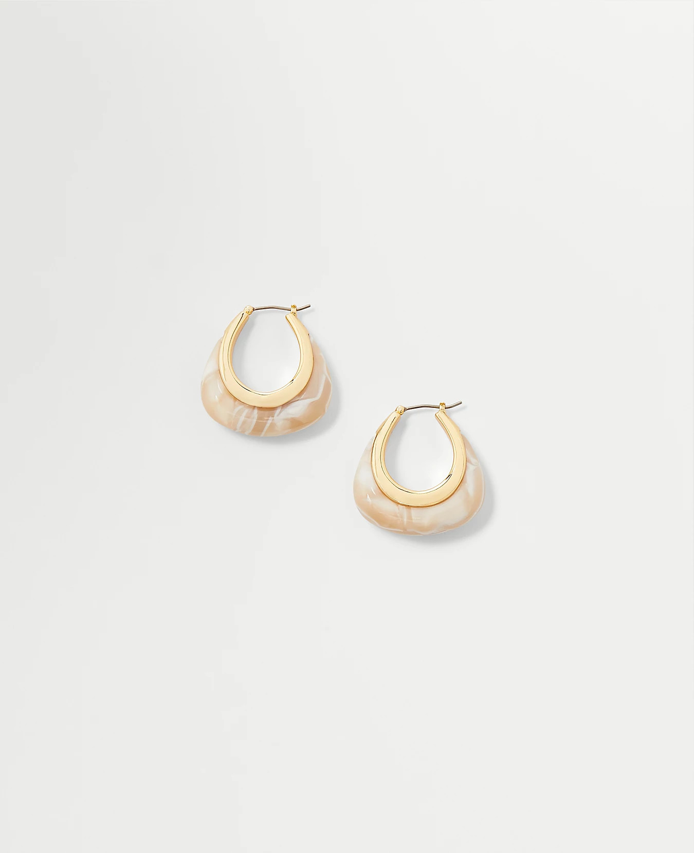 Tortoiseshell Print Hoop Earrings | Ann Taylor (US)
