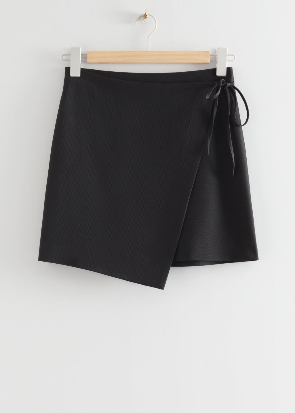 Mini Satin Wrap Skirt - Black | & Other Stories US