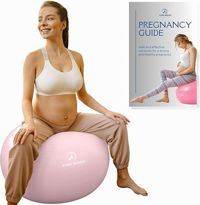 ProBody Pilates Pregnancy Ball - Yoga Ball for Pregnancy with Book, Prenatal, Labor & Postnatal M... | Amazon (US)
