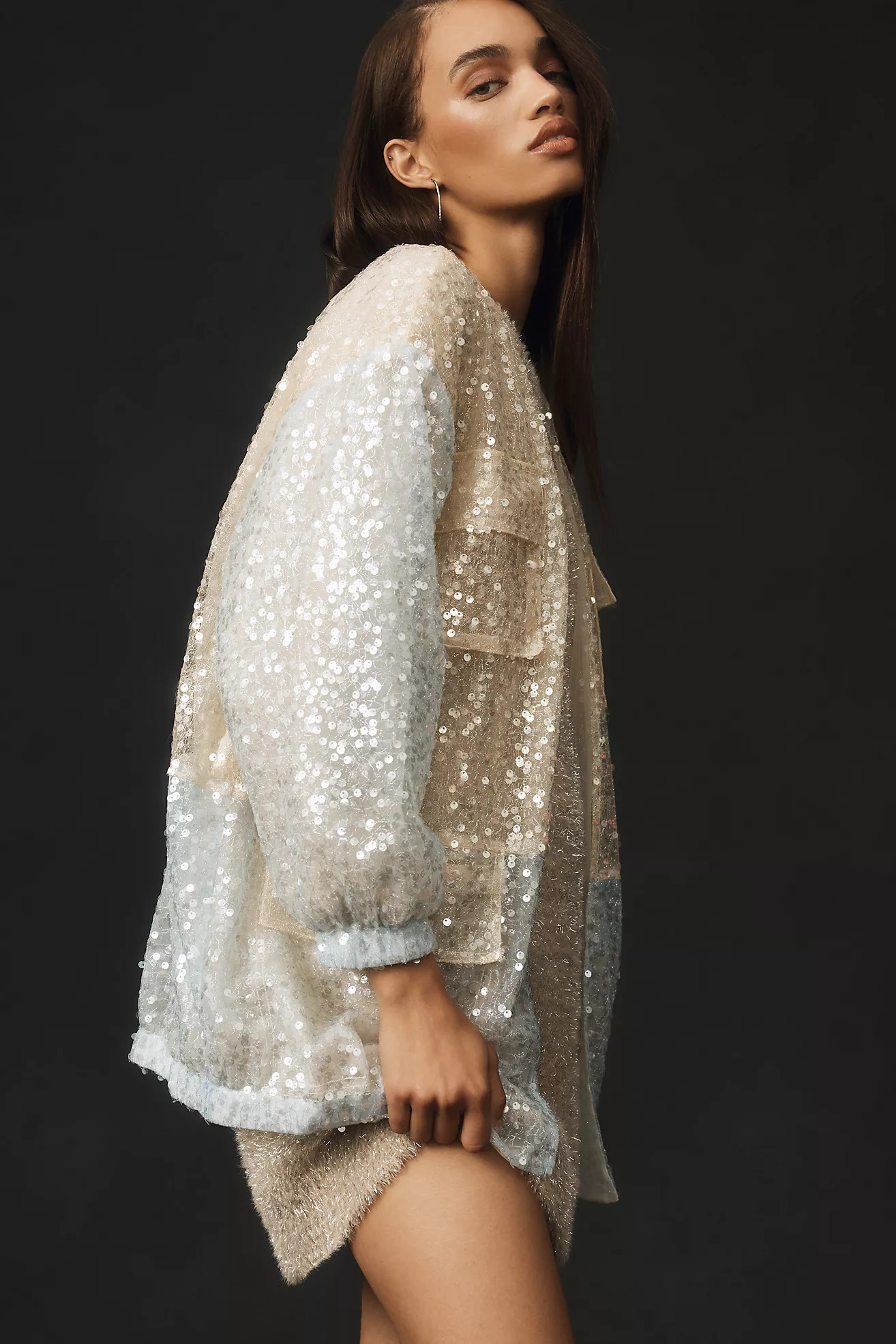 By Anthropologie Sequin Bomber Kimono | Anthropologie (US)