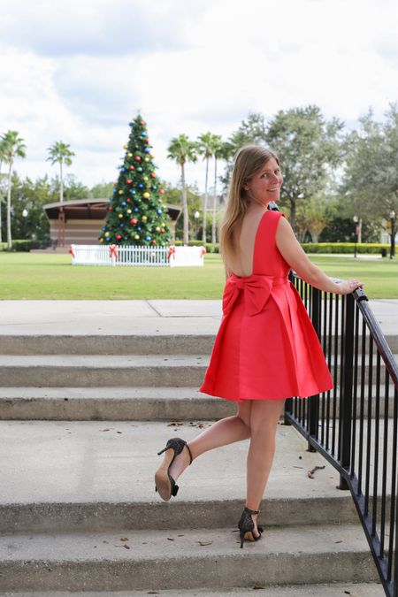 Bow back dress for the holidays. Christmas dress  

#LTKHoliday #LTKSeasonal