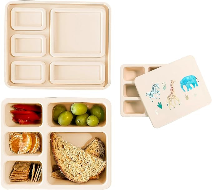 Austin Baby Co Leak-Proof Bento Lunch Box for Kids – Silicone Kids Lunch Container with 5 Leakp... | Amazon (US)
