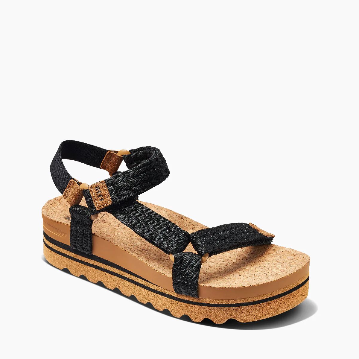 Women's Cushion Rem Hi Sandals in Black/Tan | REEF® | Reef