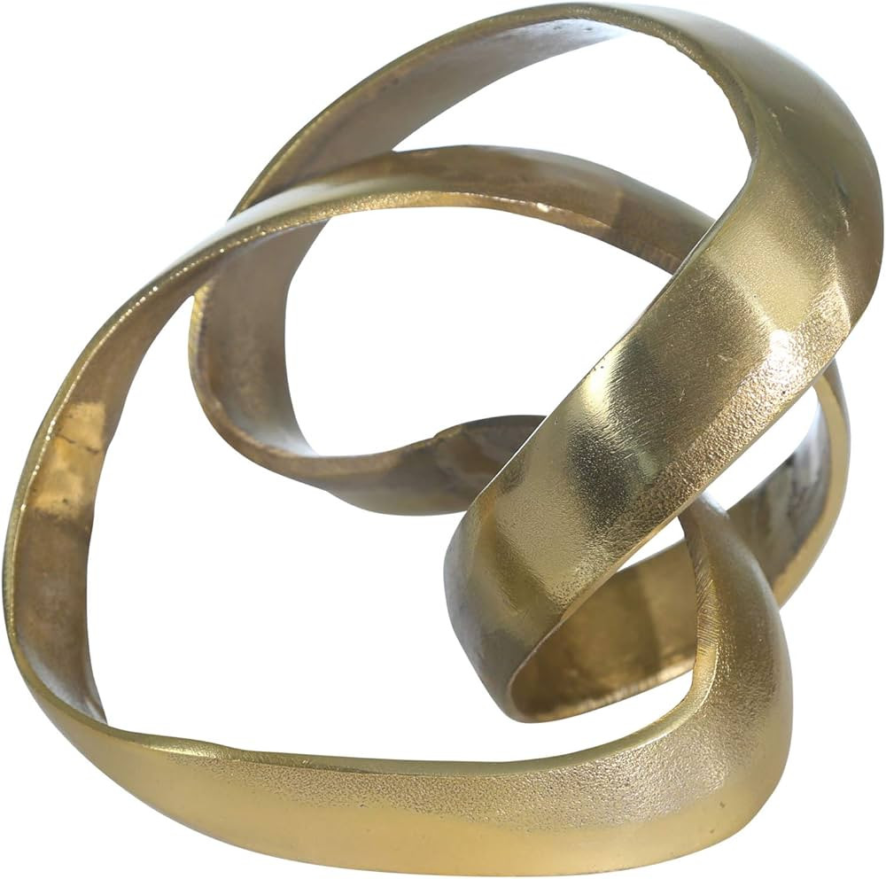 Sagebrook Home Aluminum Knot Sculpture, 7", Gold | Amazon (US)