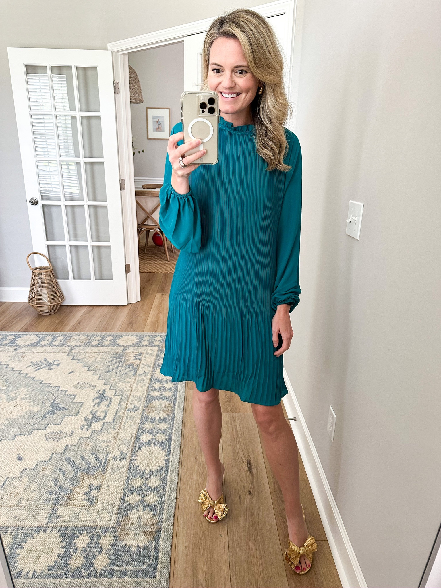 A perfect dress for an upcoming wedding or any of your holiday festivities. It does come in more color options. I paired it with a dressy bow heel 😍

#LTKshoecrush #LTKwedding #LTKstyletip