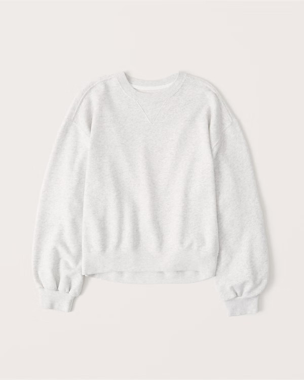 Puff-Sleeve Crew Sweatshirt | Abercrombie &amp; Fitch (US)