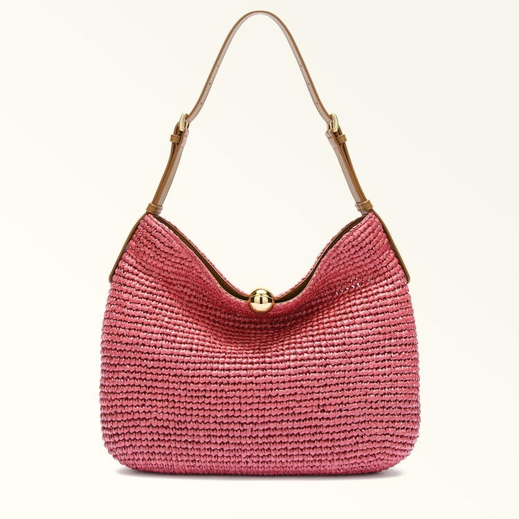 best sellerFurla Sfera Soft Shoulder Bag L$428Color:Colourstrawberry icecreamstrawberry icecream | Furla US