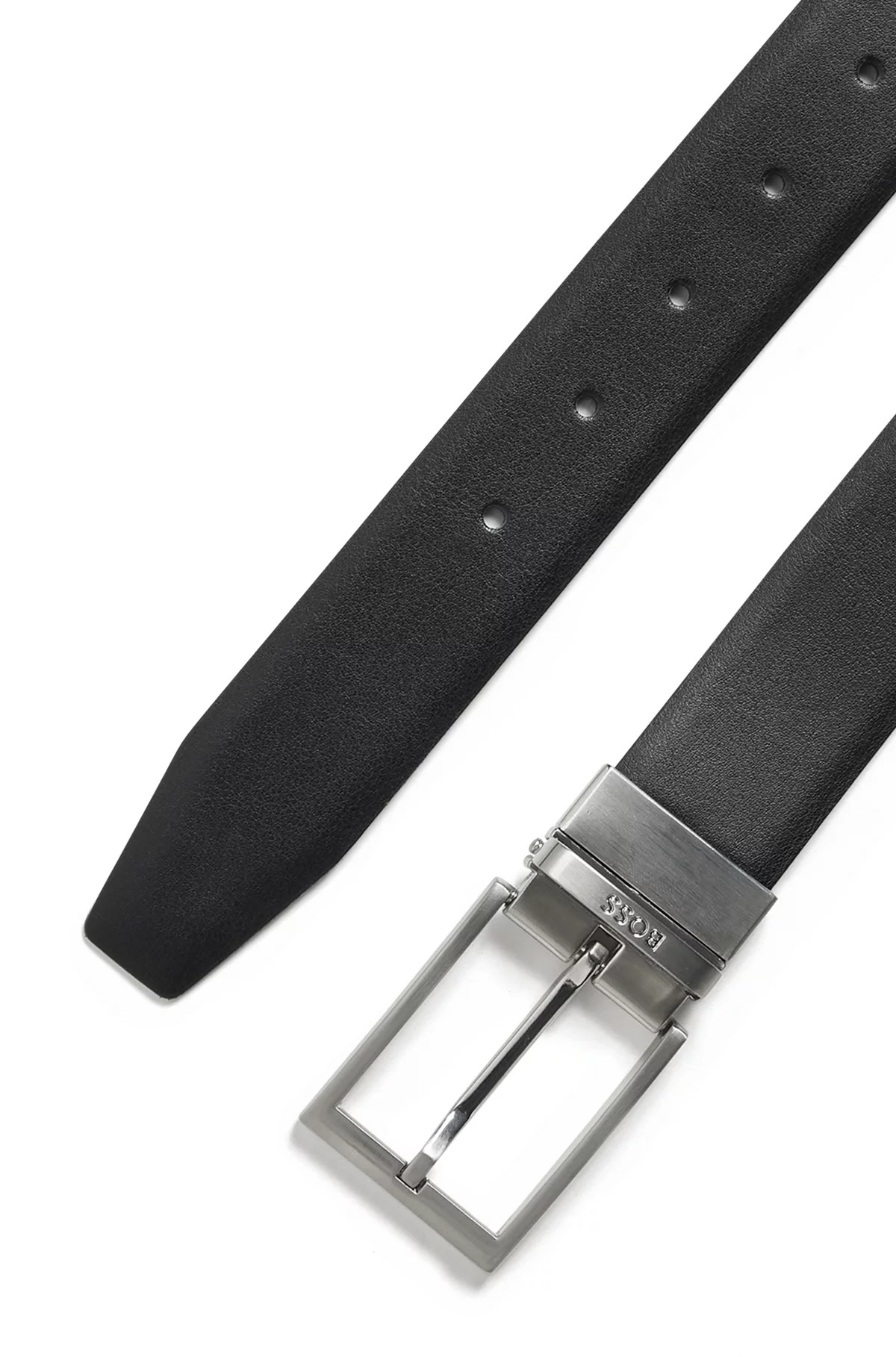 BOSS - Reversible Italian-leather belt with logo keeper | Hugo Boss (US)