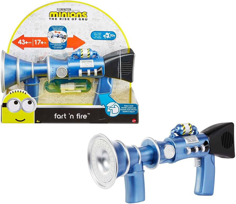 Mattel Minions Fart 'N Fire Toy Blaster Role-Play Accessory with 20+ Sounds & Water Mist, Trigger... | Amazon (US)
