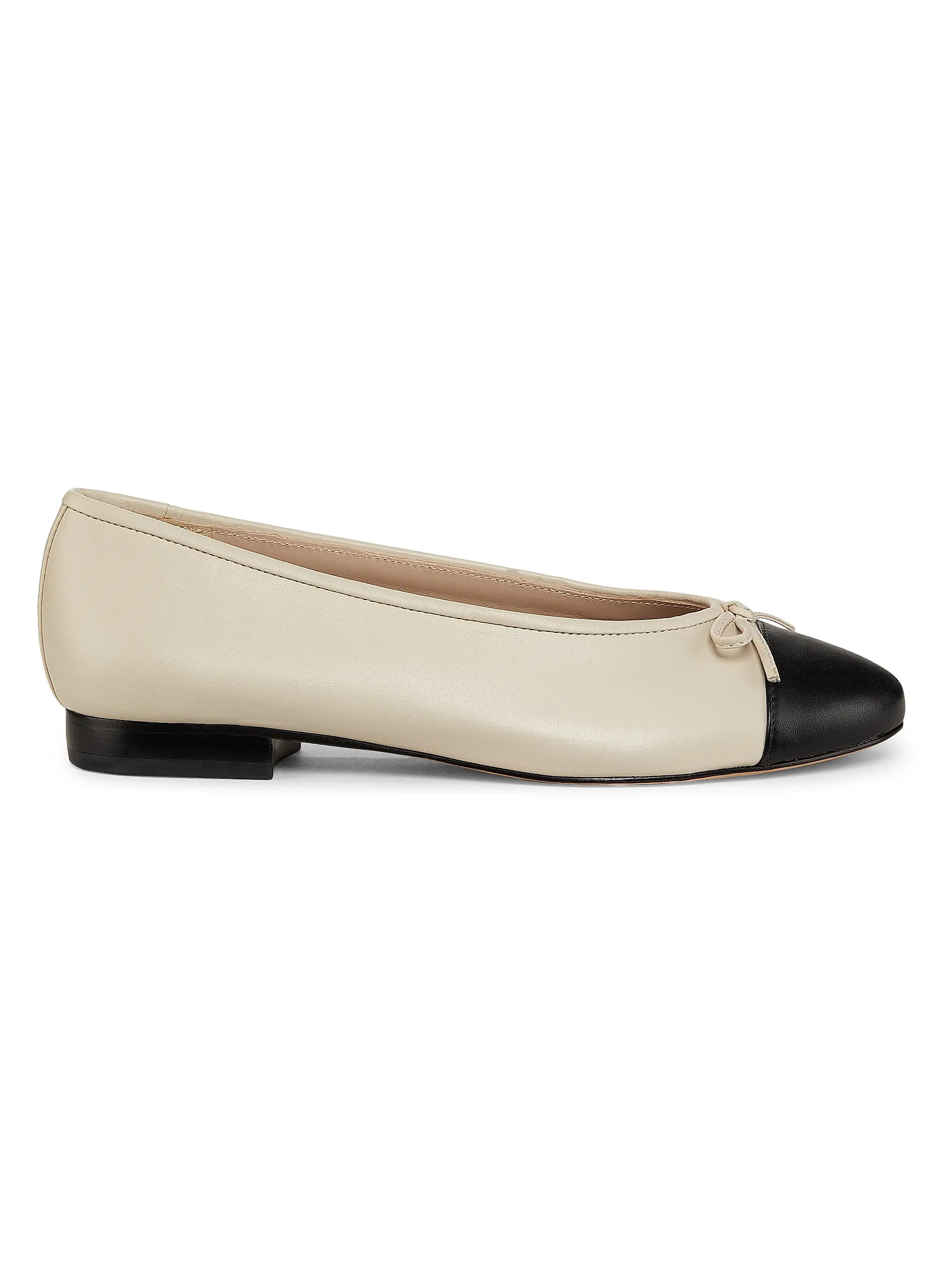 Cap-Toe Leather Ballet Flat | Saks Fifth Avenue