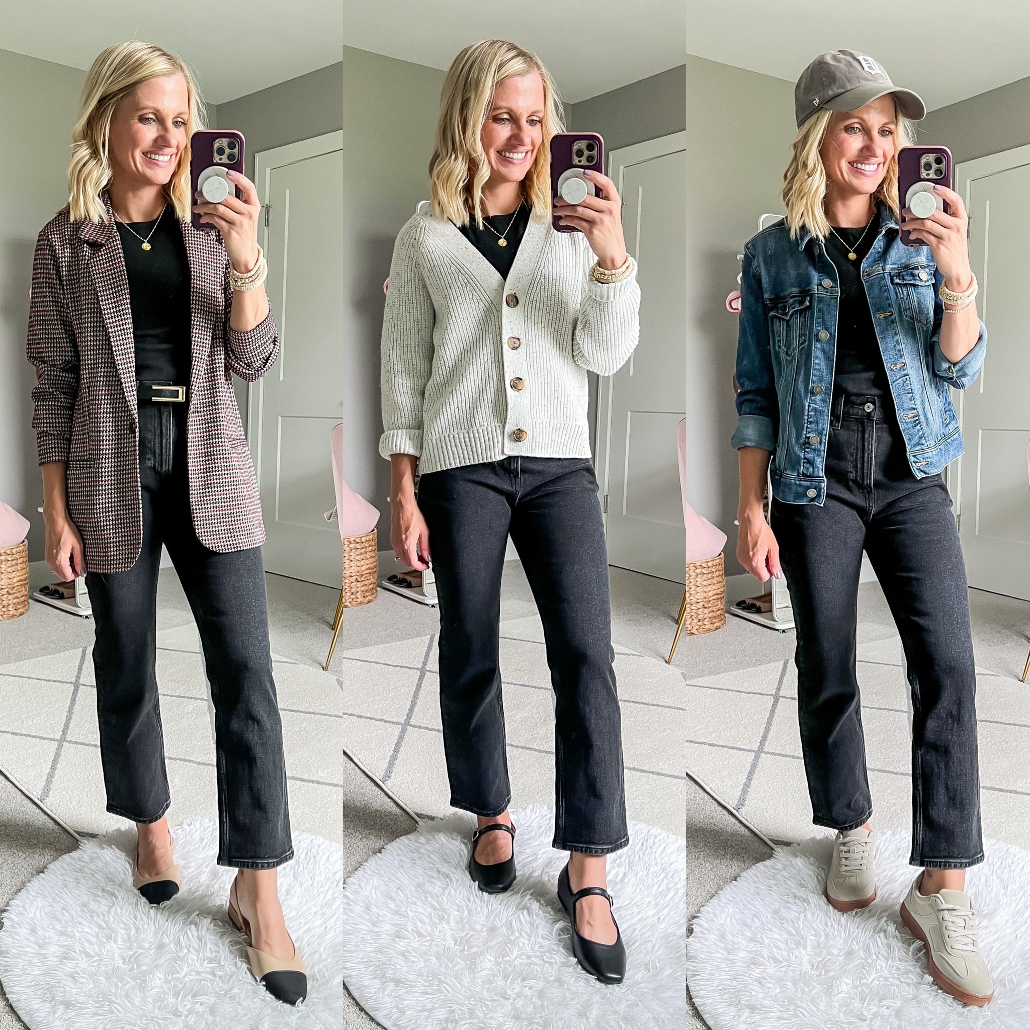 Mom-friendly fall capsule wardrobe outfits. For more details on post visit thriftywifehappylife.com

#LTKFindsUnder100 #LTKStyleTip #LTKSeasonal