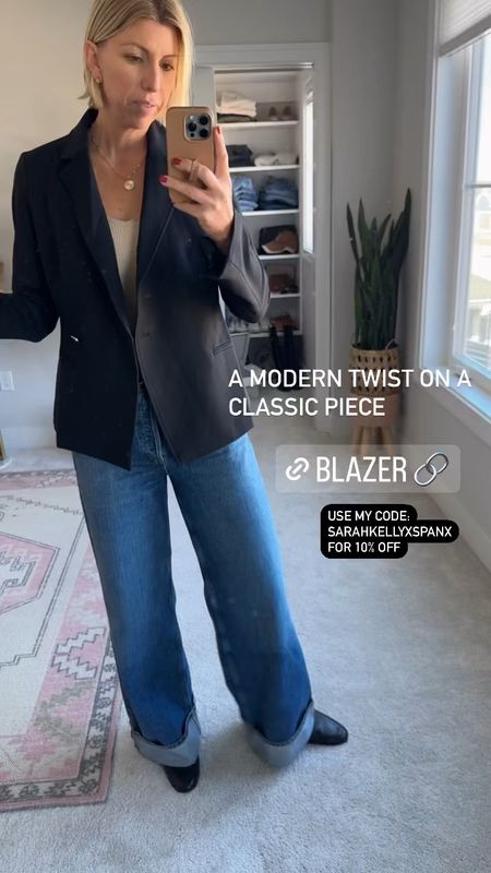 This Spanx blazer is the perfect addition to my closet! It’s unique yet it’s timeless. 

Use my code: SARAHKELLYXSPANX at checkout for 10% off your order 

#LTKstyletip #LTKSeasonal #LTKover40
