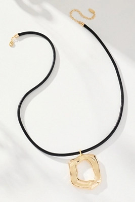 Round Pendant Cord Necklace | Anthropologie (US)