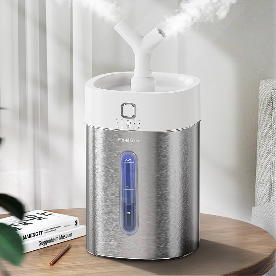 Feekaa Stainless Steel Humidifier Dishwasher Safe, 4L/1Gal Cool Mist Humidifiers for Bedroom, Eas... | Amazon (US)