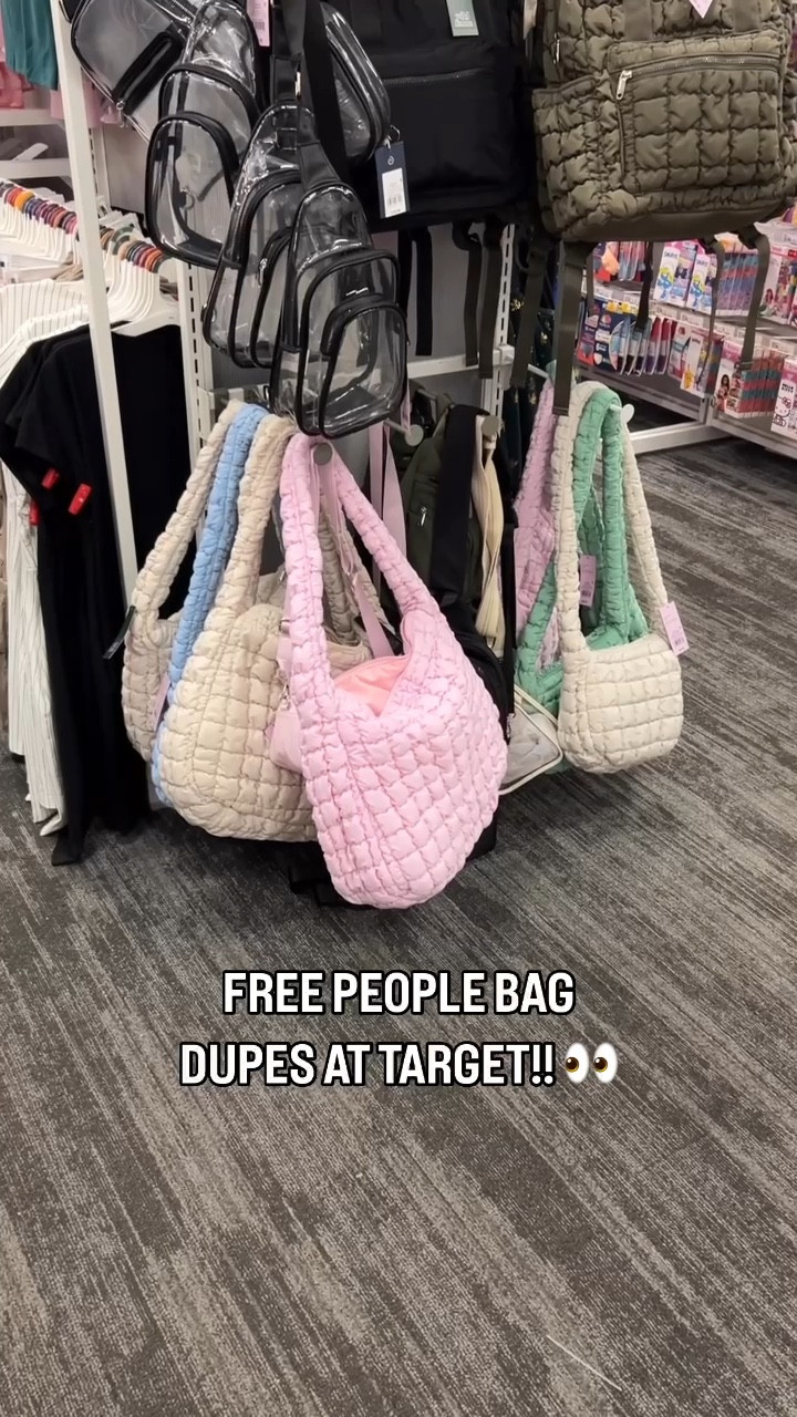 New colors of the viral Free People bag dupes at Target!! 👀

#freepeople #Target #bag #purse #travel 

#LTKItBag #LTKSaleAlert #LTKTravel